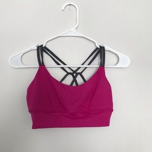 Pink sports bra
